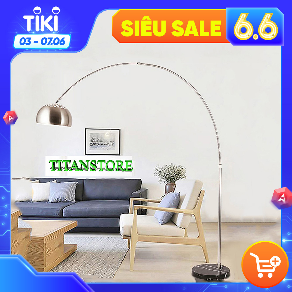 Đèn Đứng Trang Trí Nội Thất Hiện Đại - Uốn Cong, Xoay 360°, Đế Đá Cẩm Thạch Tự Nhiên - Chất Liệu Cao Cấp, Phong Cách Hiện Đại D520 &amp; D570 - Hàng Chính Hãng