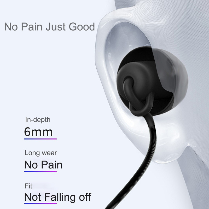 Soft Sleep Earphone Headphones 3.5mm Earphone Sleeping Headphones