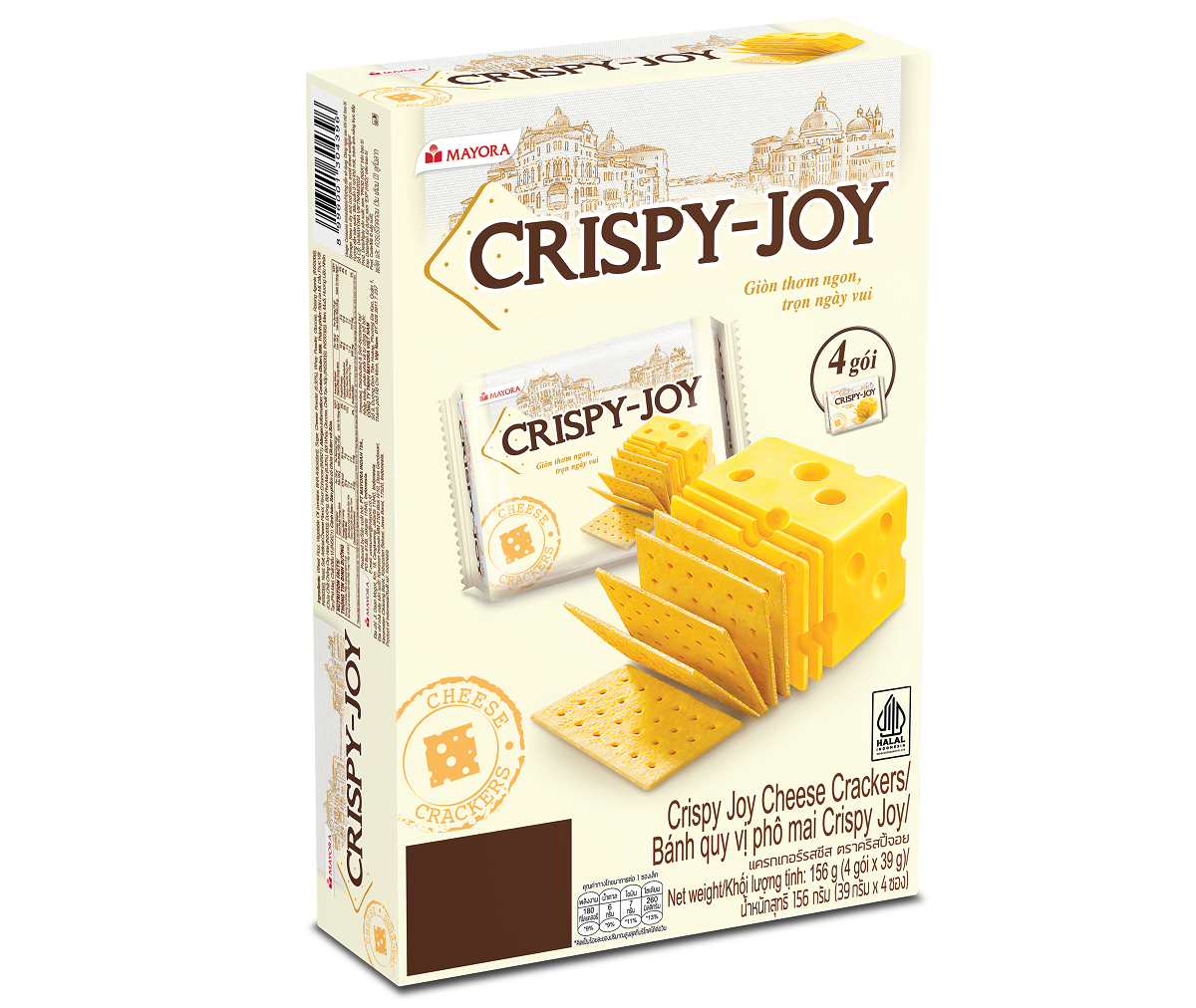 Bánh Crispy Joy Vị Phô Mai 180g