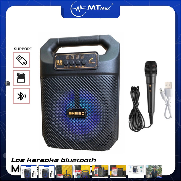 Loa karaoke Kèm Mic Kimiso QS 3607 chất âm khá kích thước nhỏ gọn karaoke mang đi chơi đi du lịch công suất 20W