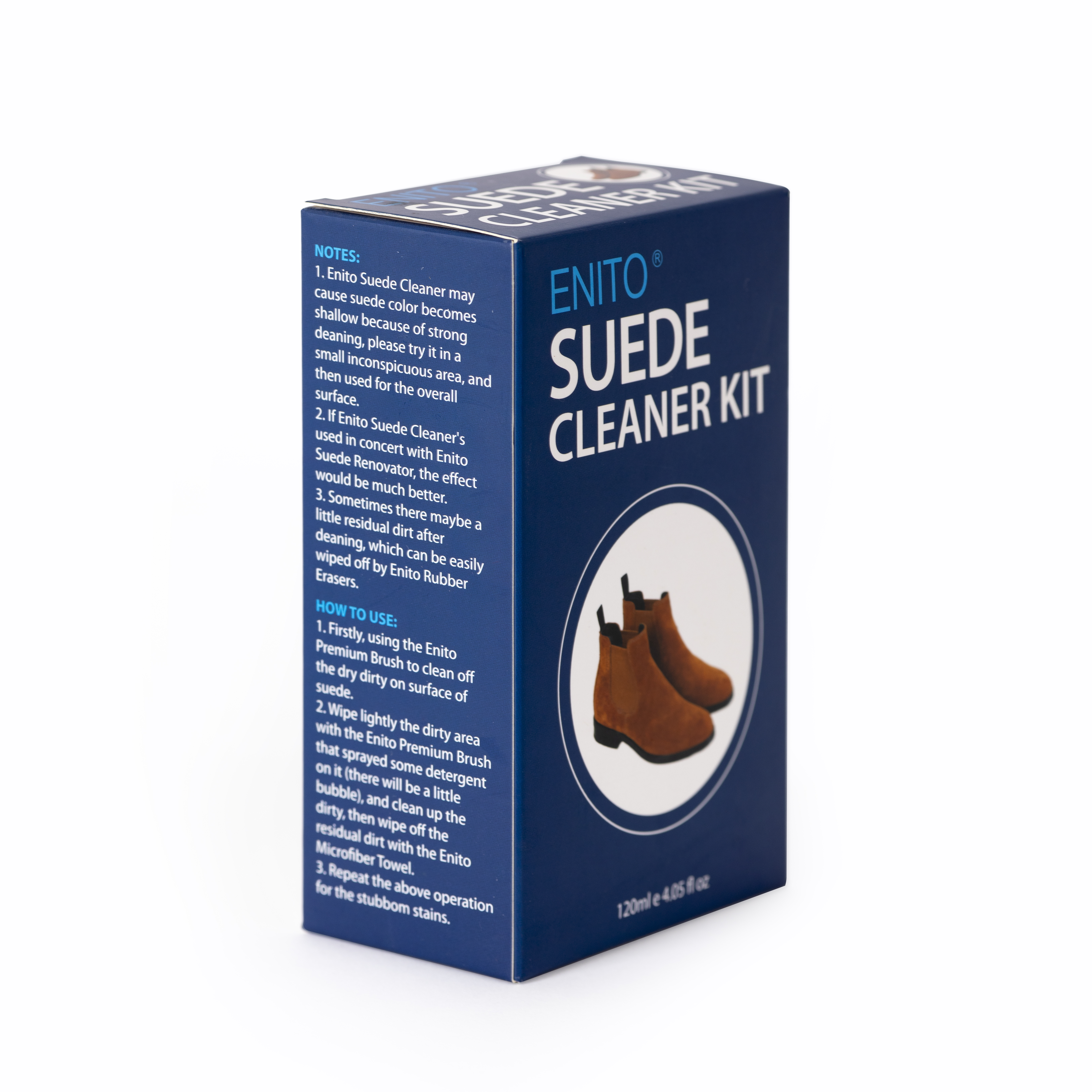 Bộ Vệ Sinh Giày Da Lộn Enito Suede Clean Kit 2021 - Dung tích 120ml - Chuyên Vệ Sinh Các Loại Giày Da Lộn, Da nurbuck