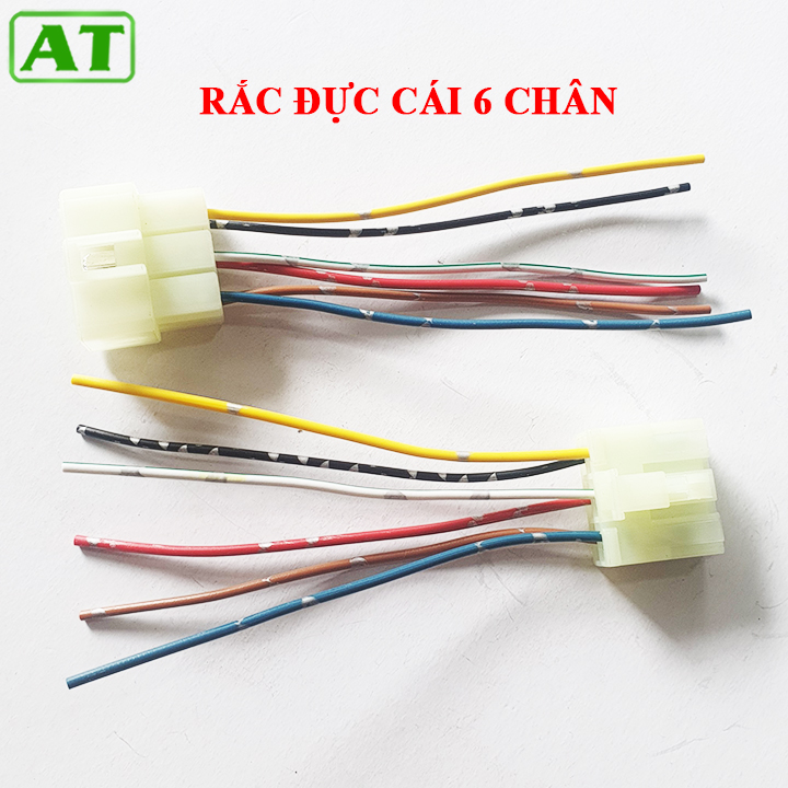 Giắc Đực Cái 6 Chân Nối Điện Ô Tô – Jack Kết Nối Đực Cái 6 Chân To