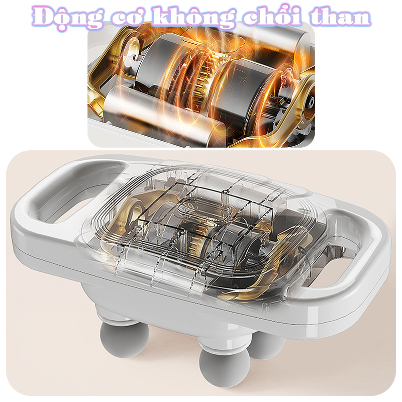 Máy massage đấm lưng và giãn cơ toàn thân 6 đầu Nikio NK-272 Pro - 9 chế độ, 20 cấp tốc độ mát xa