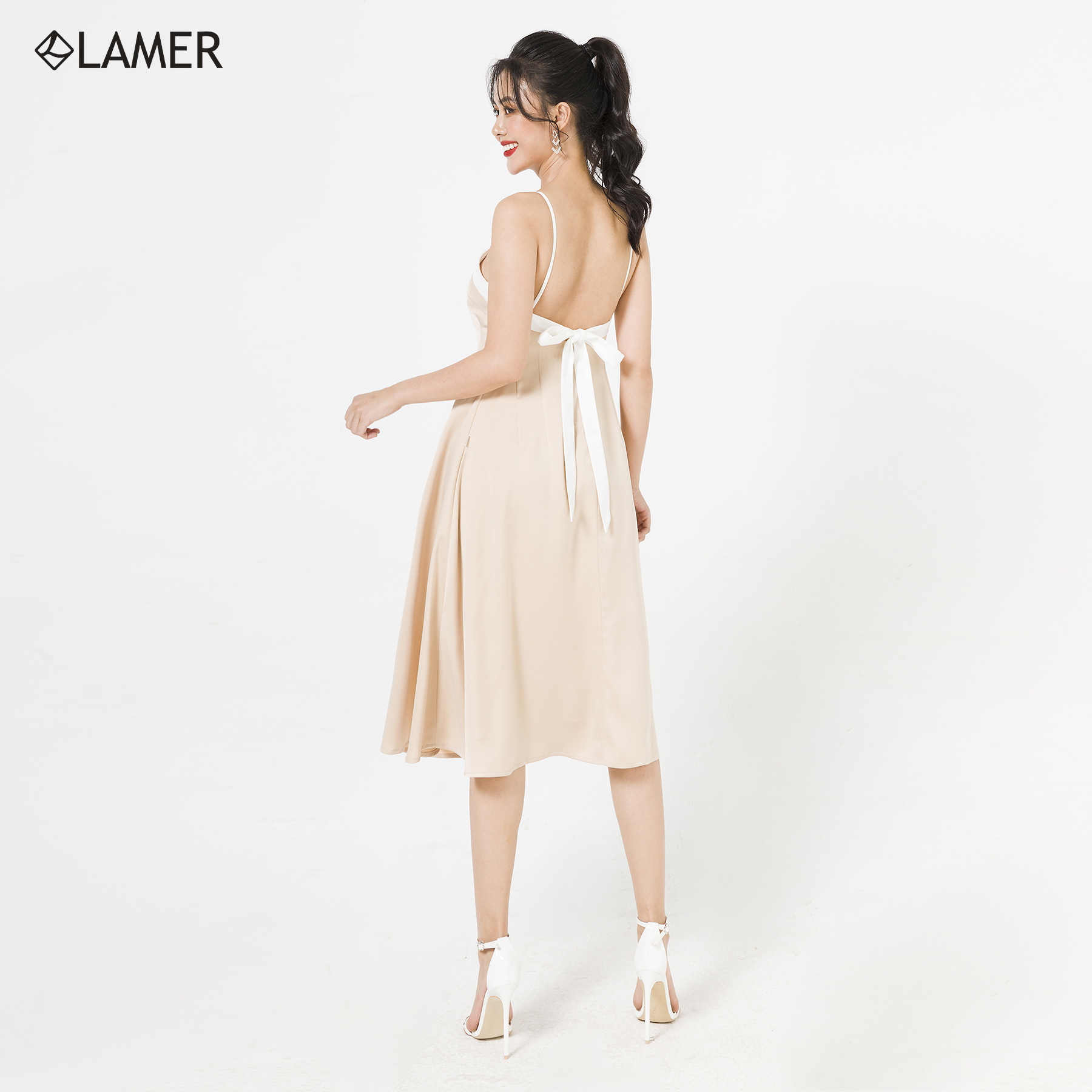 Đầm dạ hội nơ lưng LAMER S63L20Q023