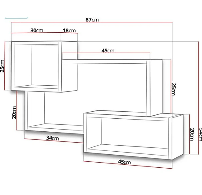 Kệ Gỗ Trang Trí Treo Tường Đơn Giản Mà Đẹp Tundo CTKT415 KT 87x54x18cm