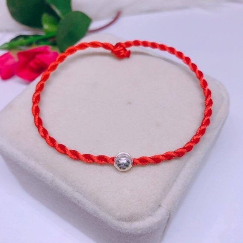 Lắc tay chỉ đỏ,Vòng tay chỉ đỏ SIÊU XINH vòng tay chỉ đỏ mix bi bạc ra mang lại may mắn