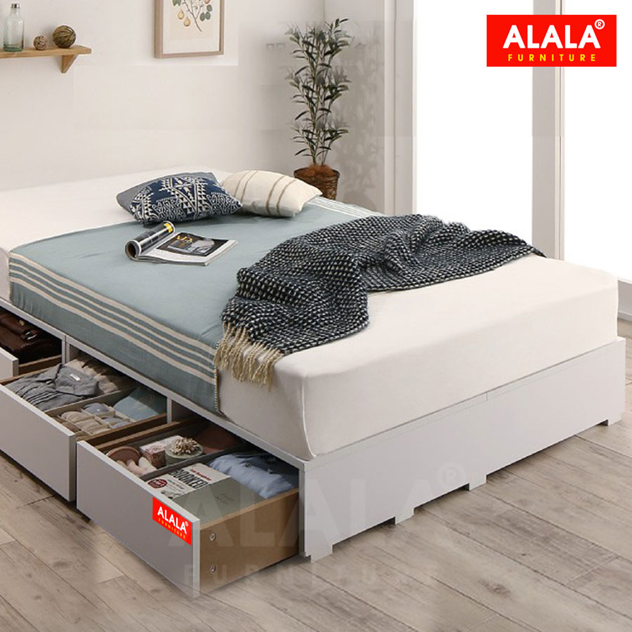 Giường ngủ ALALA49 + 4 hộc kéo / Miễn phí vận chuyển và lắp đặt