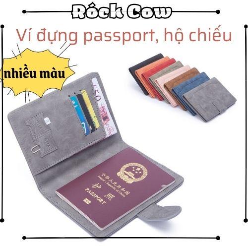 Ví da đựng hộ chiếu, visa đa năng công nghệ RFID chống trộm có ngăn đựng sim cao cấp có khóa nam châm PP6 - Rockcow