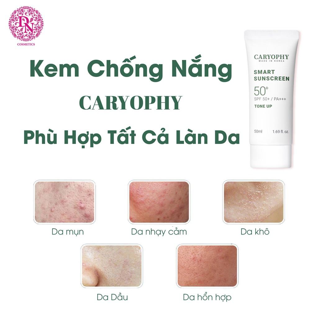 Kem Chống Nắng Nâng Tone Ngừa Mụn Caryophy Smart Sunscreen SPF 50 Tone Up 50ml