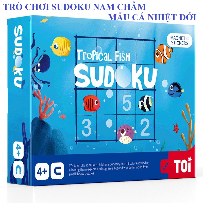 rò Chơi Ô Chữ Trí Tuệ Sudoku TOI Cho Bé 3 tuổi Biển Nhiệt Đới - Tropical Fish