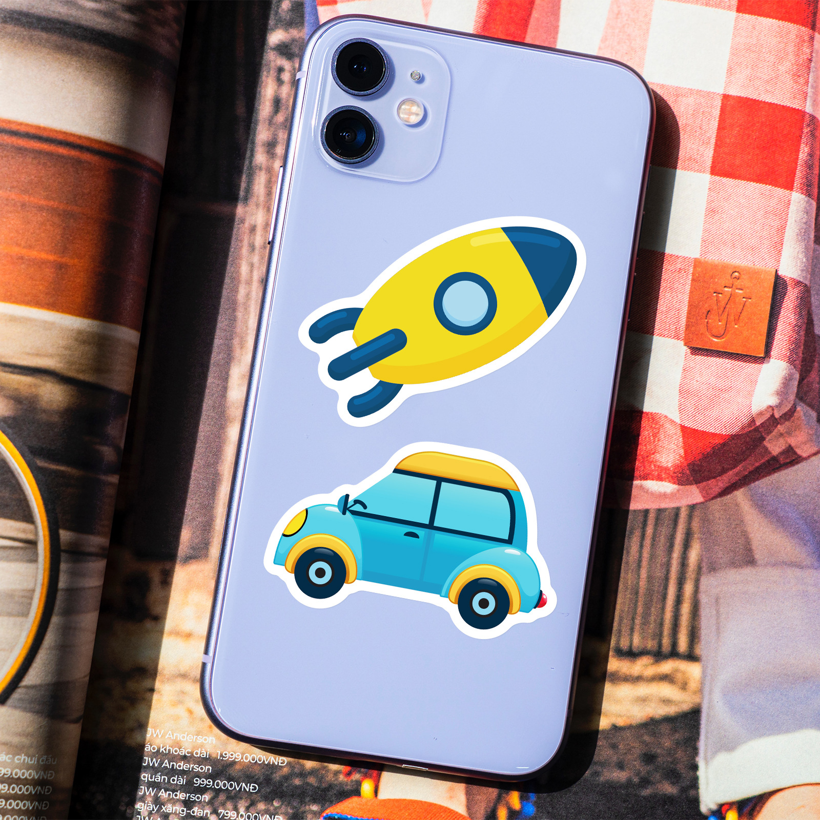 50 hình dán Sticker khối xây dựng máy xúc tự tạo Kiến thức trẻ em mẫu giáo phần thưởng trò chơi giao thông dán vali, guitar, ô tô, máy tính... không thấm nước