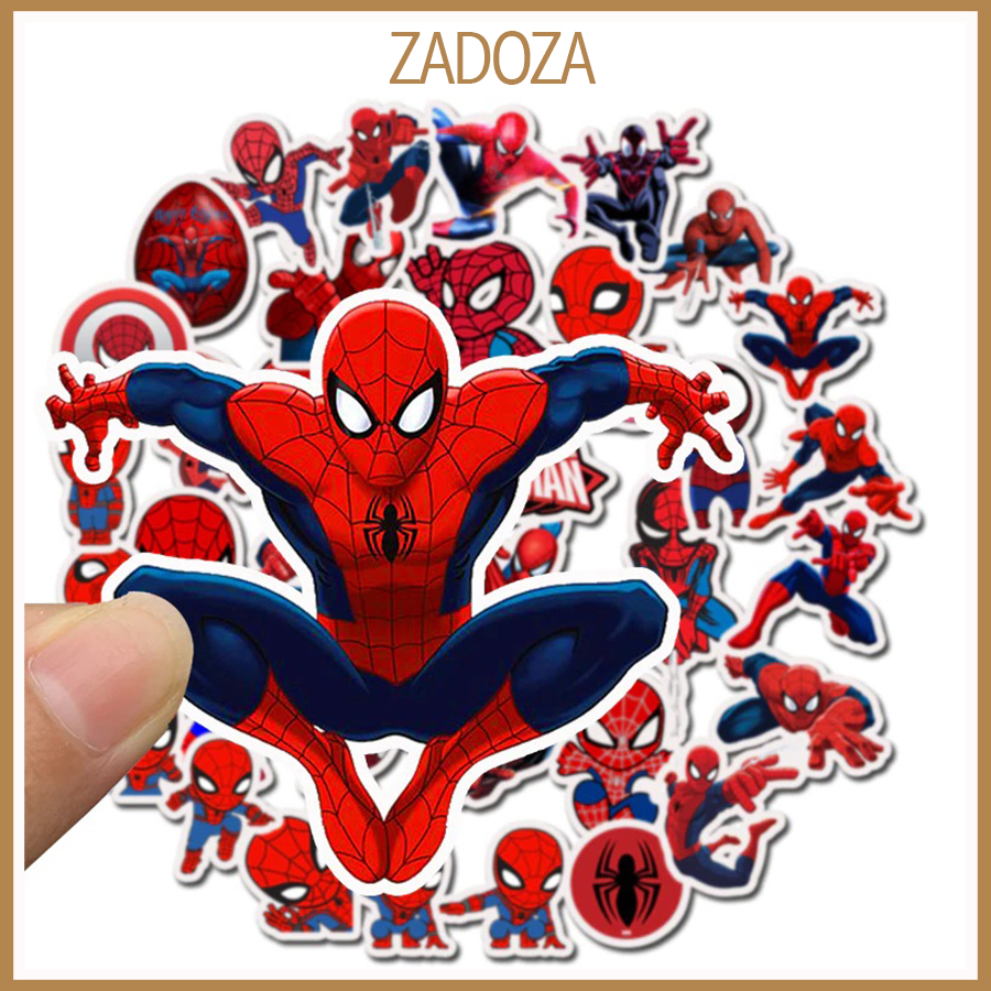 Sticker người nhện spider man  decal dán laptop , điện thoại hình dán trang trí, ván trượt, bình nước, mũ bảo hiểm
