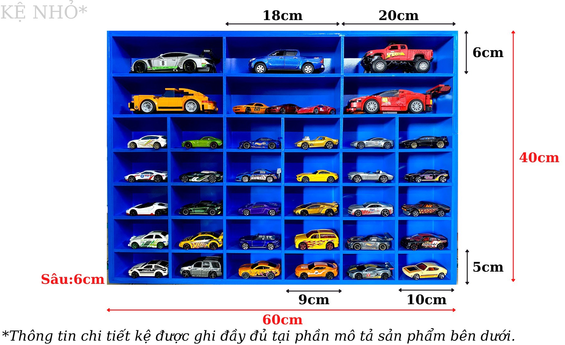 Kệ Nhỏ Trưng Bày Xe Mô Hình Tỉ Lệ 1:32, 1:64