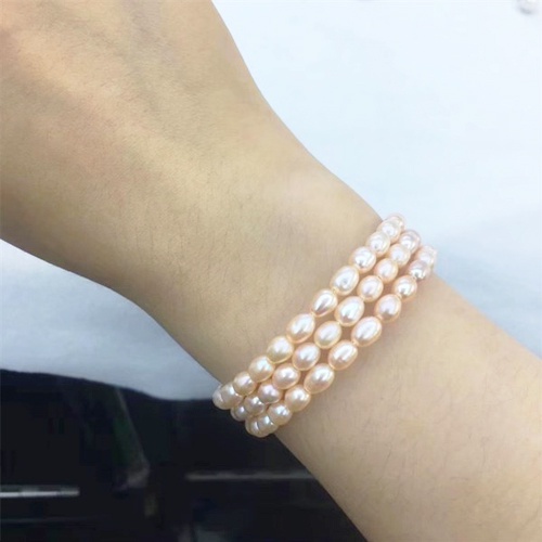 Chuỗi Lắc Tay Ngọc Trai - Vòng Tay Ngọc Trai Thiết kế 3 Tầng - L2379 - Bảo Ngọc Jewelry