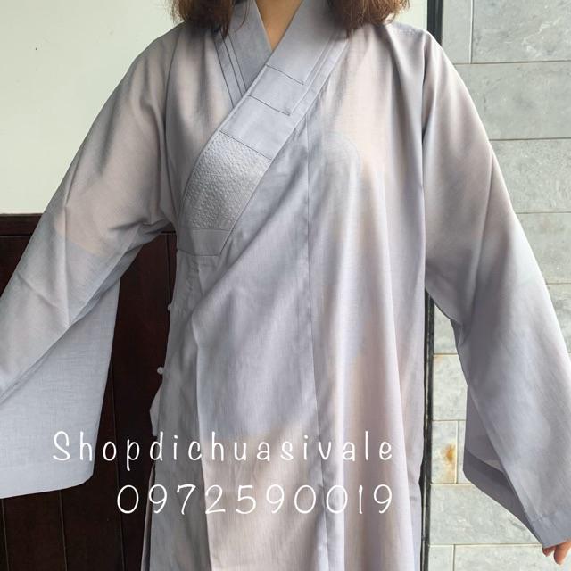 Đồ đi chùa áo choàng silk ( áo tràng )