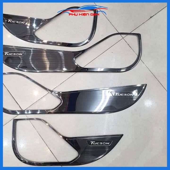 Bộ ốp tapli Tucson 2016-2017-2018-2019-2020-2021, 2022-2023 vân Titan chống xước va đập khi mở cửa và làm đẹp xe
