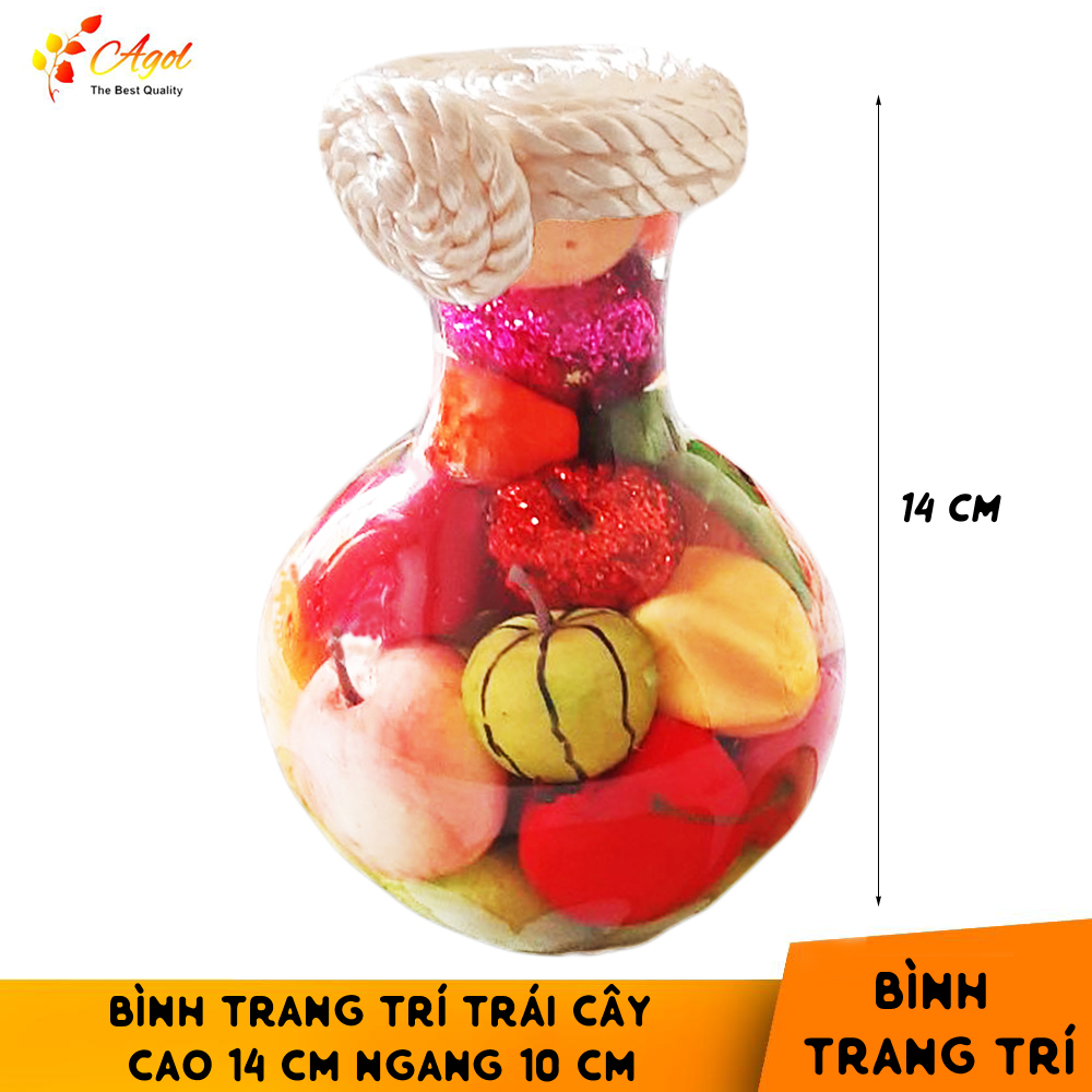 Bình trang trí trái cây mini (cao 14cm * ngang 10 cm)