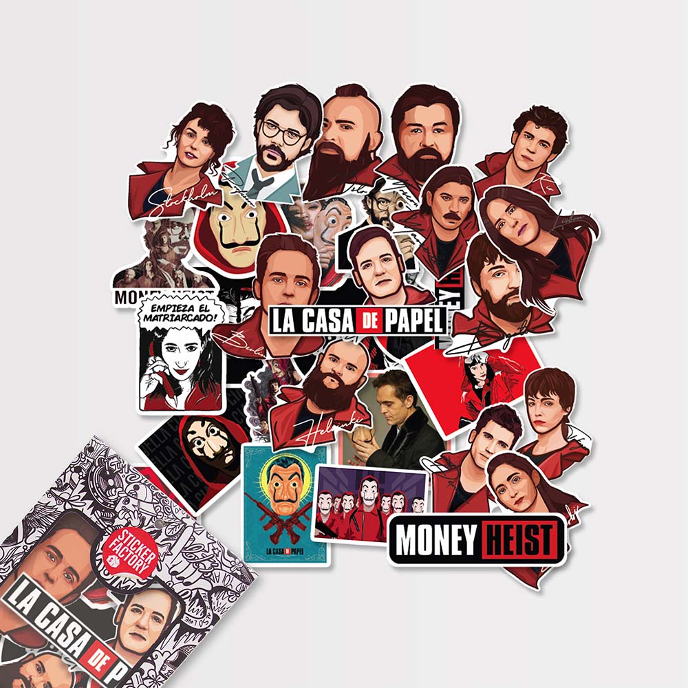 Money Heist - Set 30 sticker hình dán