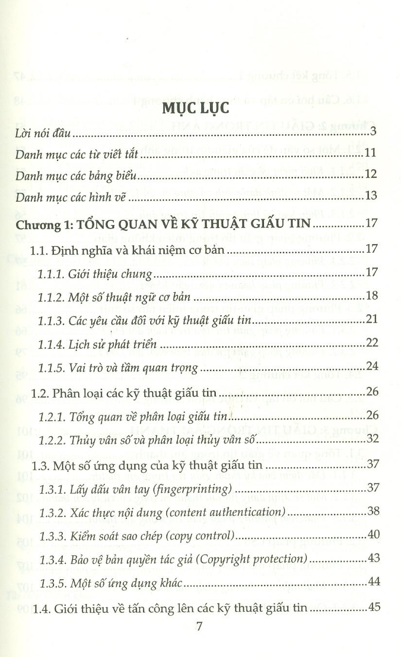 Giáo Trình Các Kỹ Thuật Giấu Tin