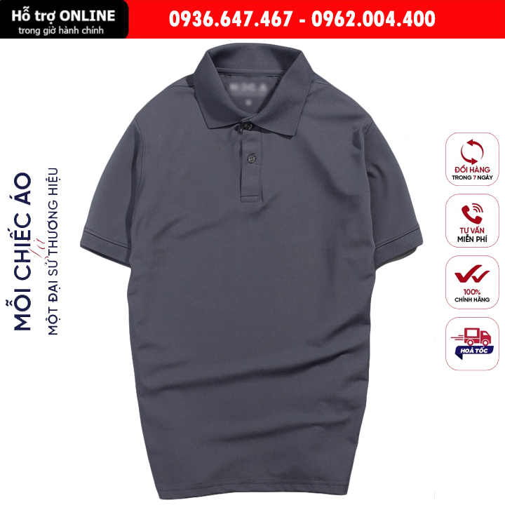 Áo thun nam POLO trơn vải cá sấu cotton cao cấp ngắn tay cực sang trọng