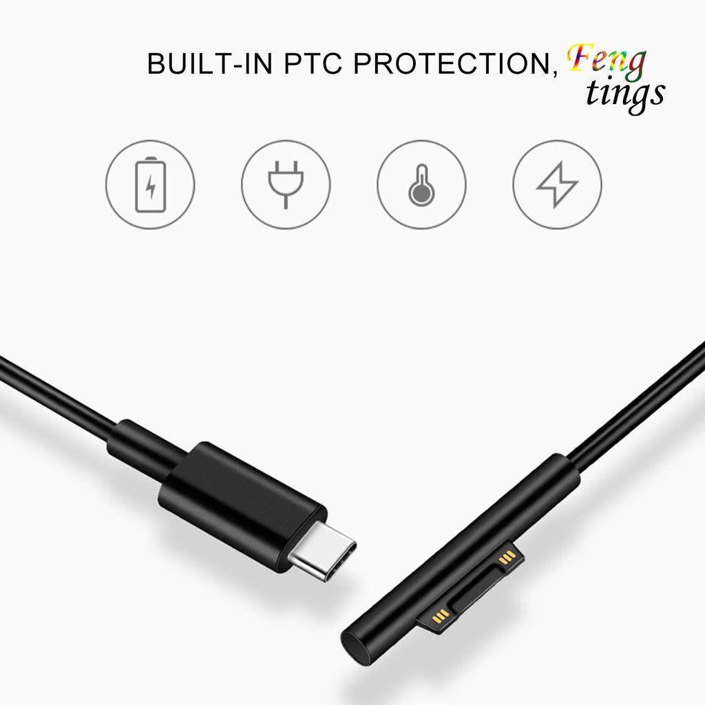 Dây cáp sạc 3A Type-c 1/1.5/1.8m cho laptop Surface Pro 3/4/5/6