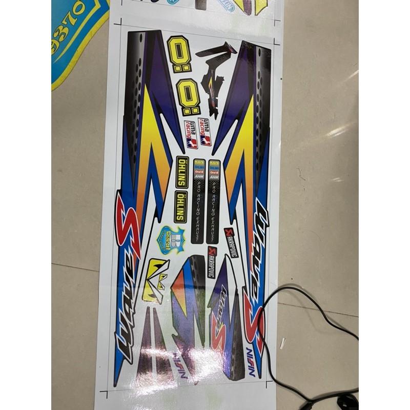 Tem rời dành cho xe wave đời đầu dán xe đen