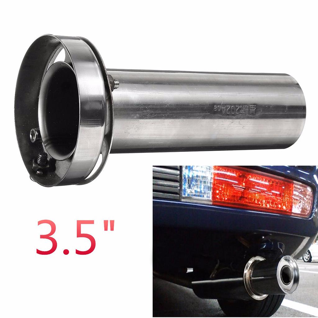 Insert Removable Stainless Steel Round Exhaust Tip Silencer Muffler 3.5 inch/4 inch/ 4.5 inch