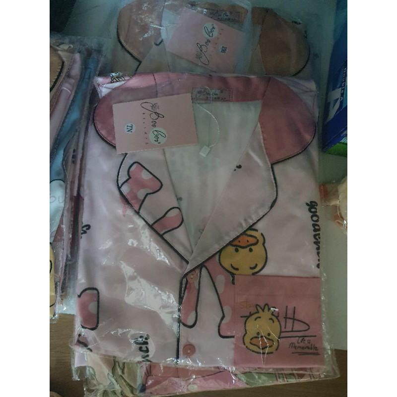 Đồ bộ pijama mặc nhà chất liệu latin cao cấp siêu mềm mịn như lụa Quảng Châu, hàng thiết kế