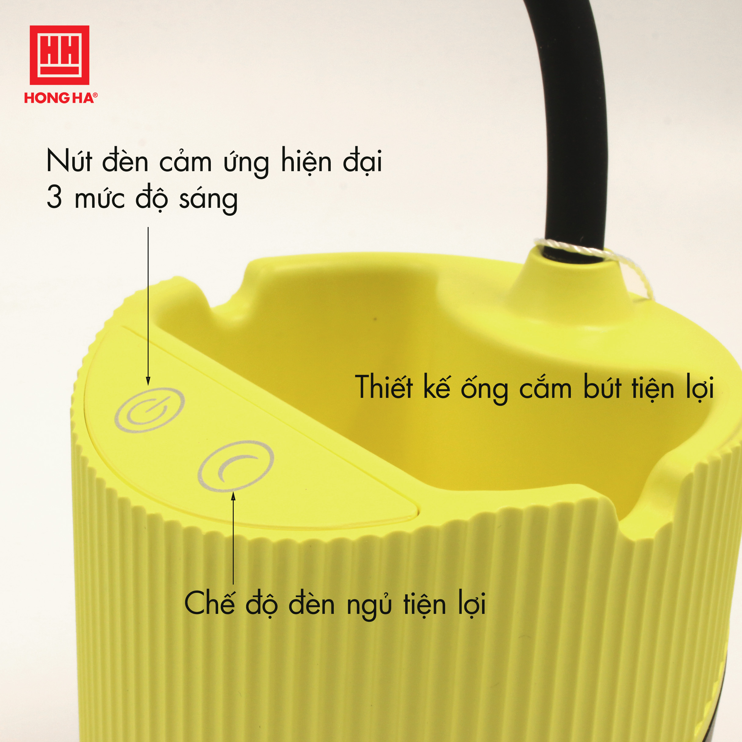 Đèn Học Để Bàn Tích Điện Chống Cận 3 Chế Độ Sáng Cảm Ứng Thông Minh Hồng Hà - 3546