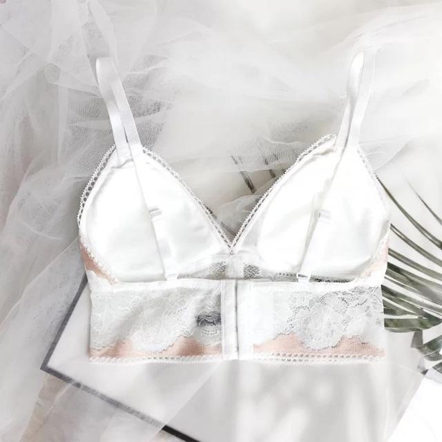 Áo Lót Bralette Ren Có Miếng đệm và khe nhét Mút B077