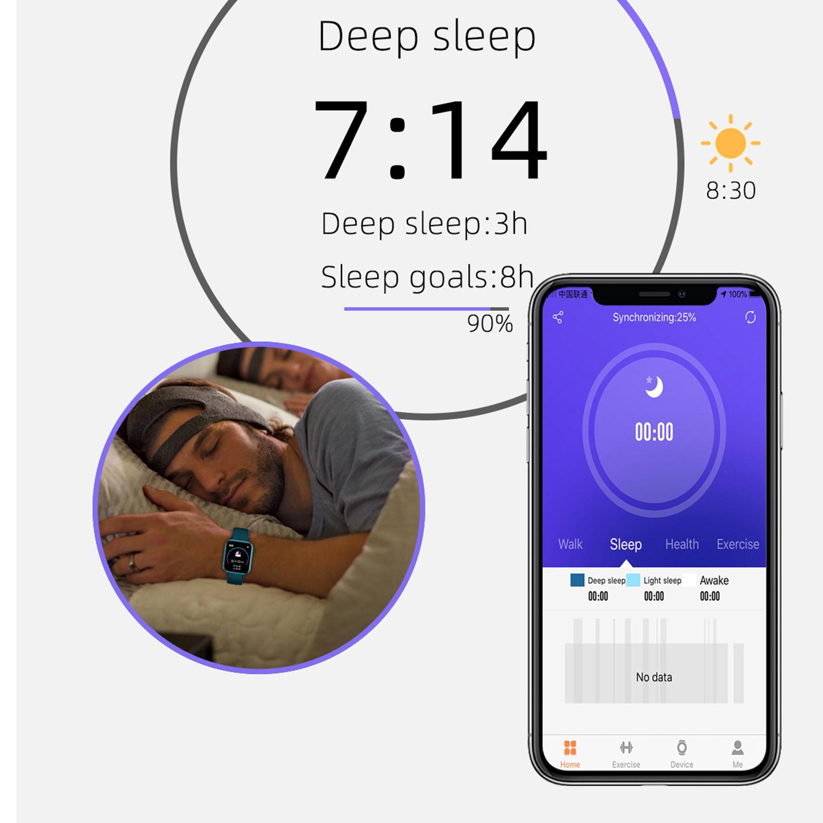 Touch Smart Watch Bluetooth Sleep Tracking Digital Smartwatch for Men Women