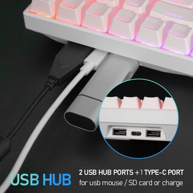 HOTSWAP RK100 RGB  - Bàn phím cơ không dây Royal Kludge RK100 led RGB Có 3 chế độ kết nối Bluetooth 5.0/ Wireless / Type C - Hàng chính hãng