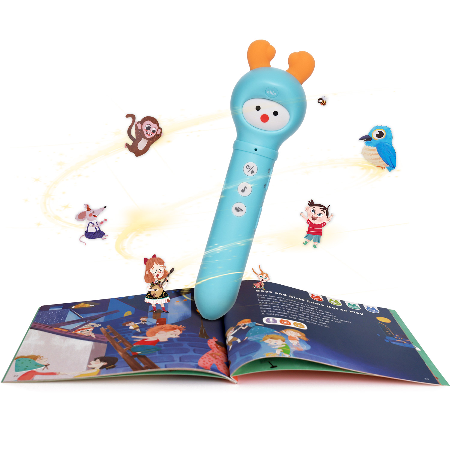 Bút biết nói thông minh Alilo D3C Early Educational Talking Pen - Đồ chơi giáo dục sớm hỗ trợ bé 2-6t học ngoại ngữ - Hàng chính hãng - An toàn chất lượng quốc tế