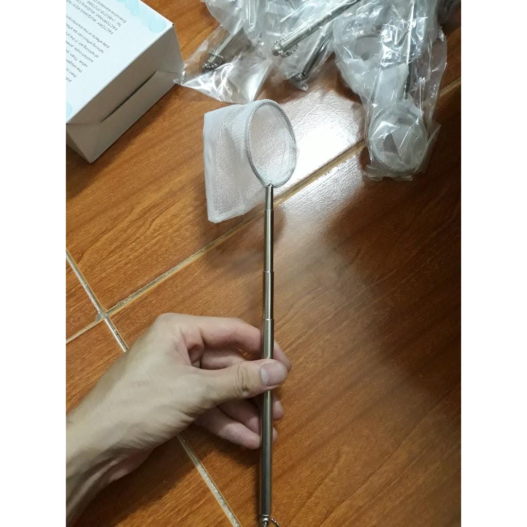 Vợt tép cán Inox giá rẻ- Vợt tròn chuyên dụng cho tép cảnh