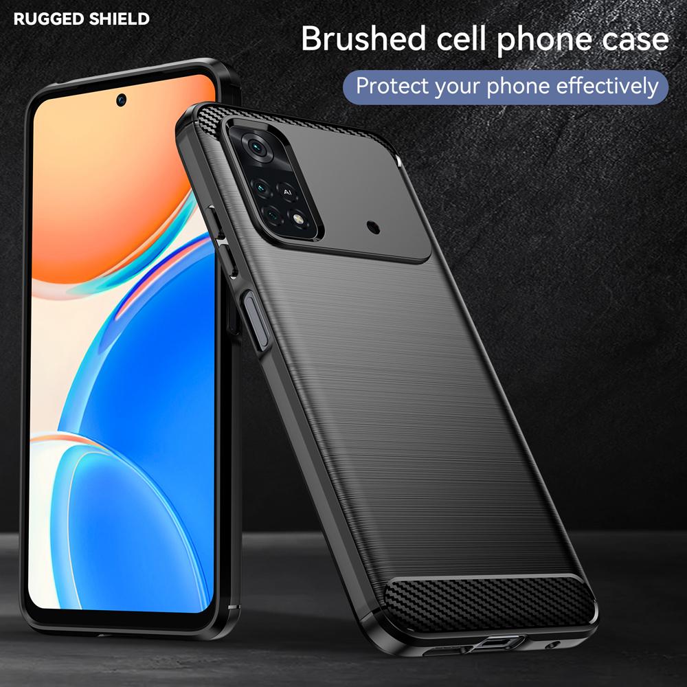 Ốp lưng dành cho Xiaomi Poco M4 Pro ốp silicone mềm Carbone phay xước chống sốc chống vân tay