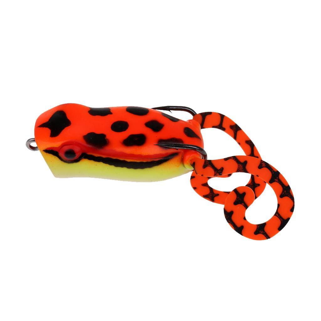 2-4pack Frog Lure Topwater Fishing Lures Crankbait Hooks Bass Baits Tackle Red