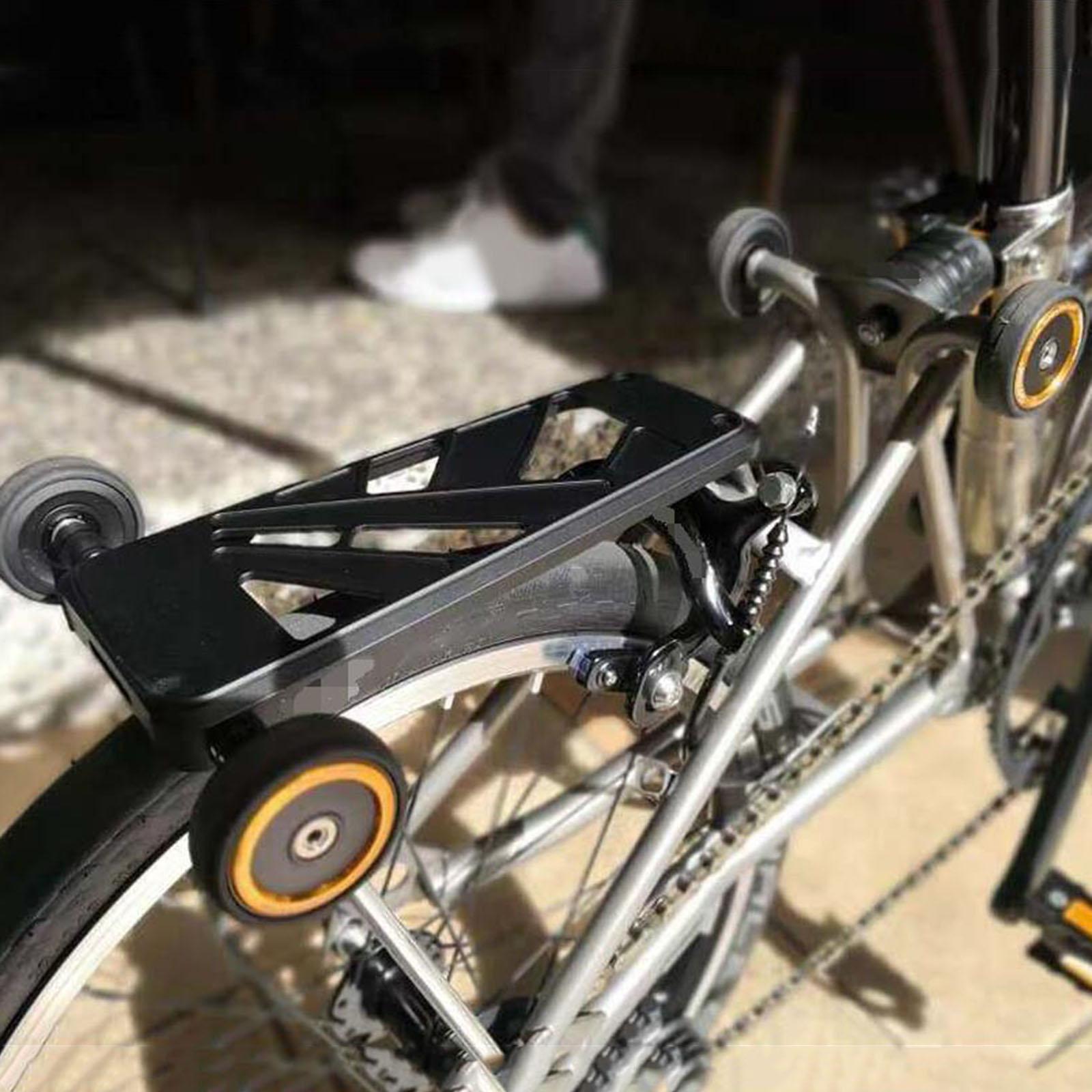 2-6pack Easy Wheel for Folding Bike EZ Wheels Wheel Easywheel Golden