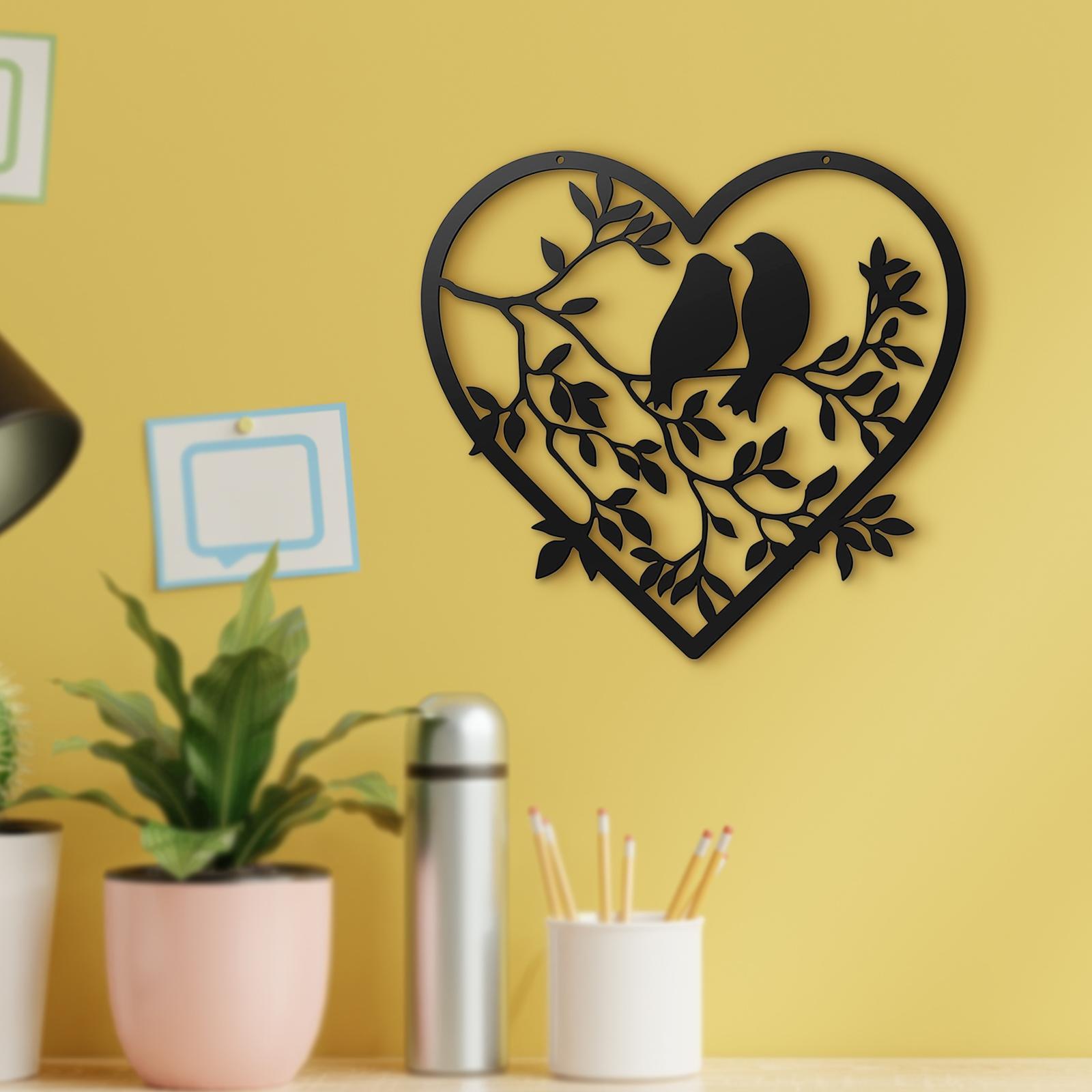 Decorative Metal Wall Art, Hollow    Wall Silhouette for Bedroom Restaurant Housewarming Office Gift