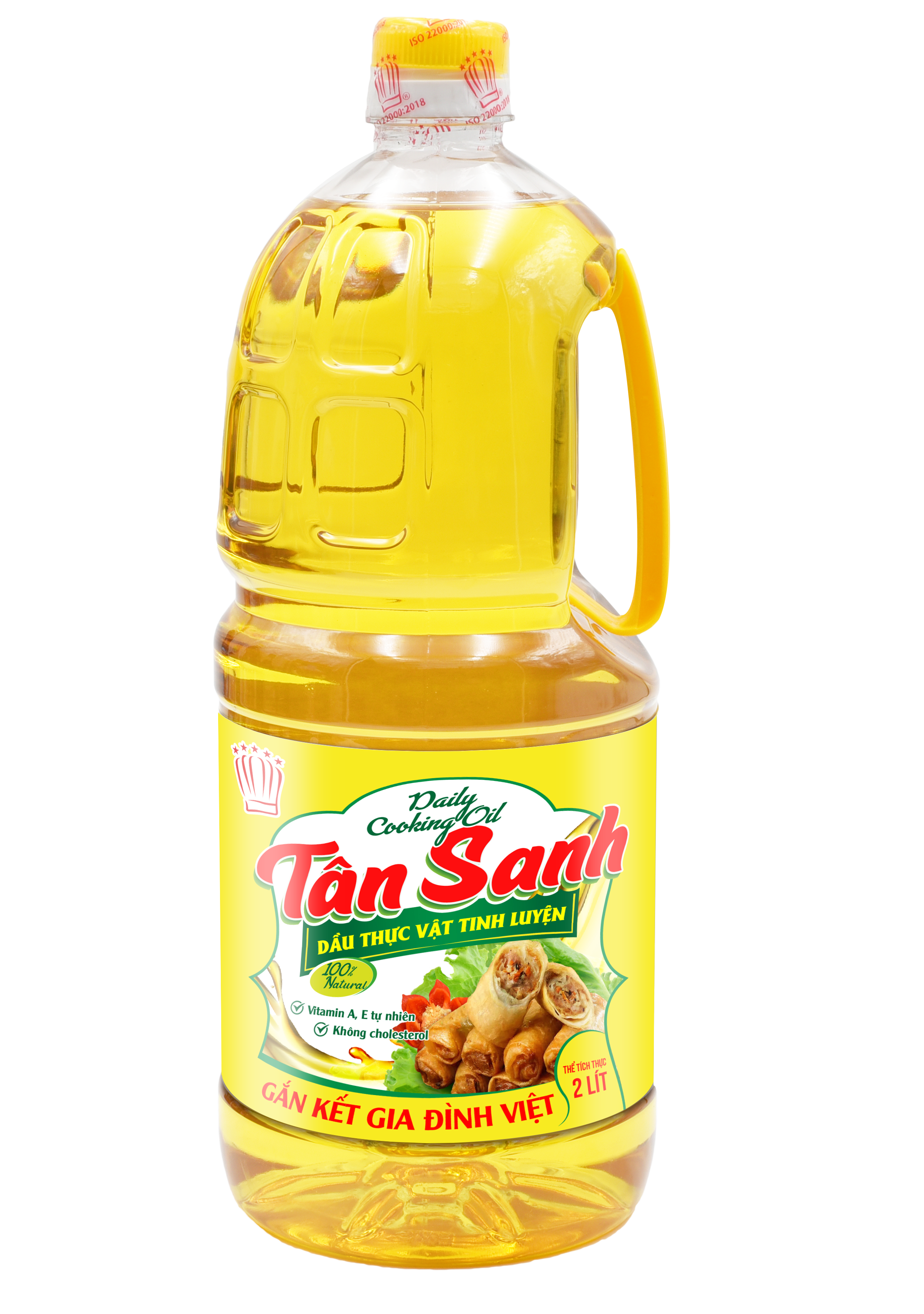 Dầu ăn Tân Sanh Chiên Giòn Thượng Hạng Chai 2 Lít
