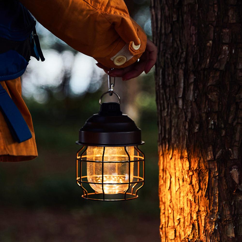 USB Recharegable Camping Lantern IPX4 Waterproof Hanging Tent Light for Outdoor Camping Fishing Backpacking
