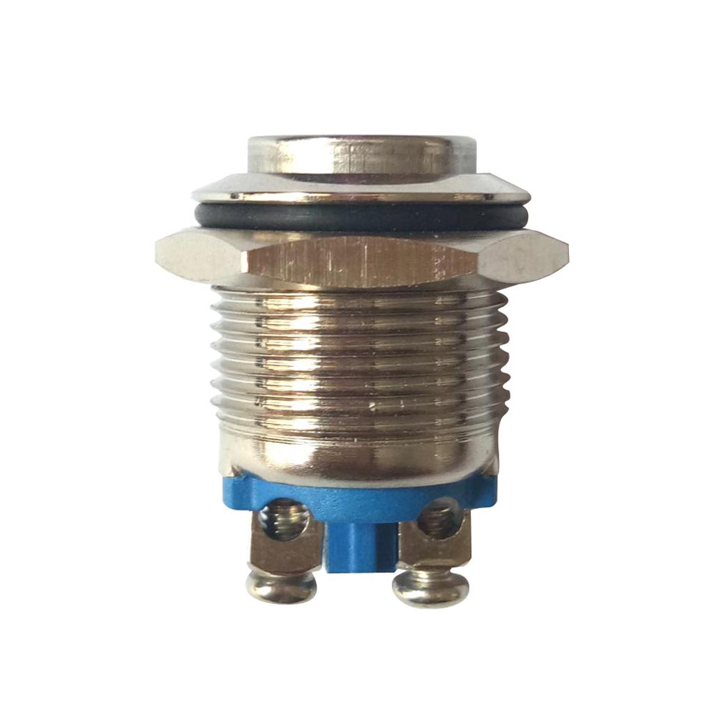 16 Mm Kẻ Phá Hoại Nhất Thời Đồng Kim Loại Công Tắc Ấn Nút Nâng Lên Hàng Đầu Bạc