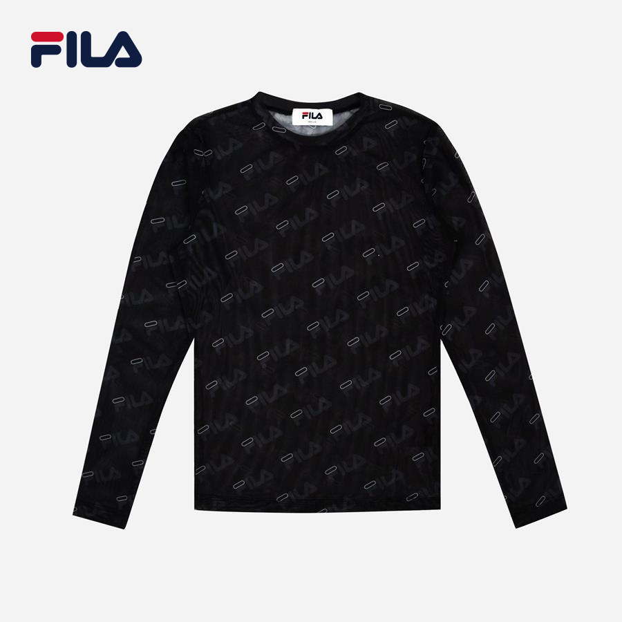 Áo thun tay dài thời trang nữ Fila KNIT LONG SLEEVE TEE - FW2TLE3085F-BLK