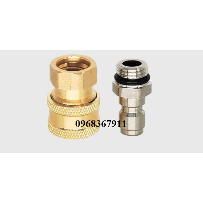 Cút nối nhanh rửa xe ren M14, khớp nối nhanh máy rửa xe ren M14
