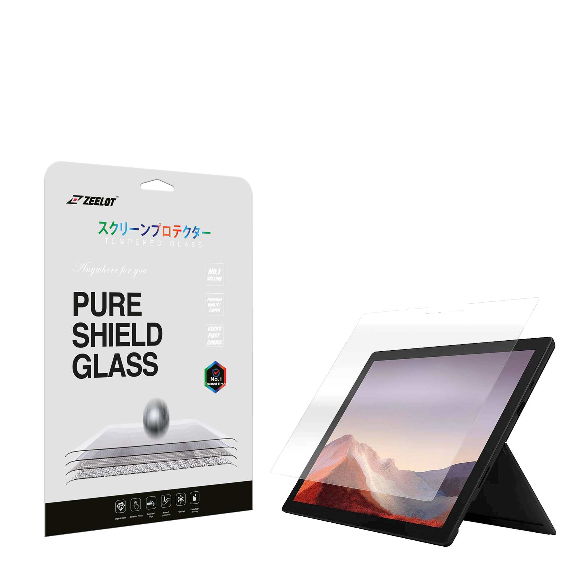 Dán cường lực Zeelot Pure Shield Glass Cho MICROSOFT SURFACE PRO 7- Hàng Chính Hãng