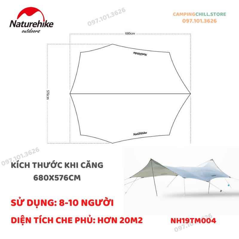 TĂNG DÃ NGOẠI, CẮM TRẠI PHỦ BẠC CHẤT LƯỢNG CAO NATUREHIKE NH19TM004