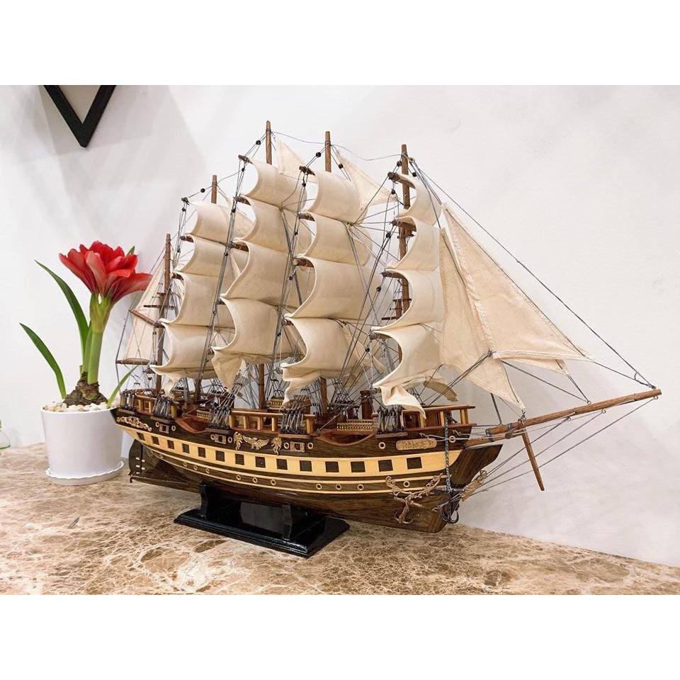 Mô Hình Thuyền Buồm Cao Cấp Nhất Dài 80cm Gỗ Muồng Đen