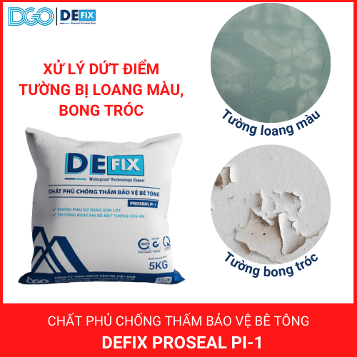 Chất phủ chống thấm bảo vệ bê tông tuyệt hảo DEFIX PROSEAL PI-1