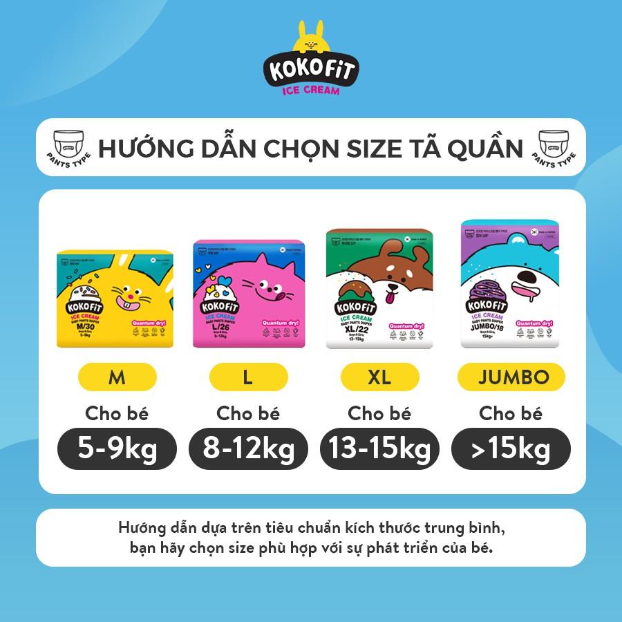 Combo 2 Tã Quần KOKOFiT Ice Cream Hàn Quốc Cho Bé Size M30/L26/XL22/Jumbo18