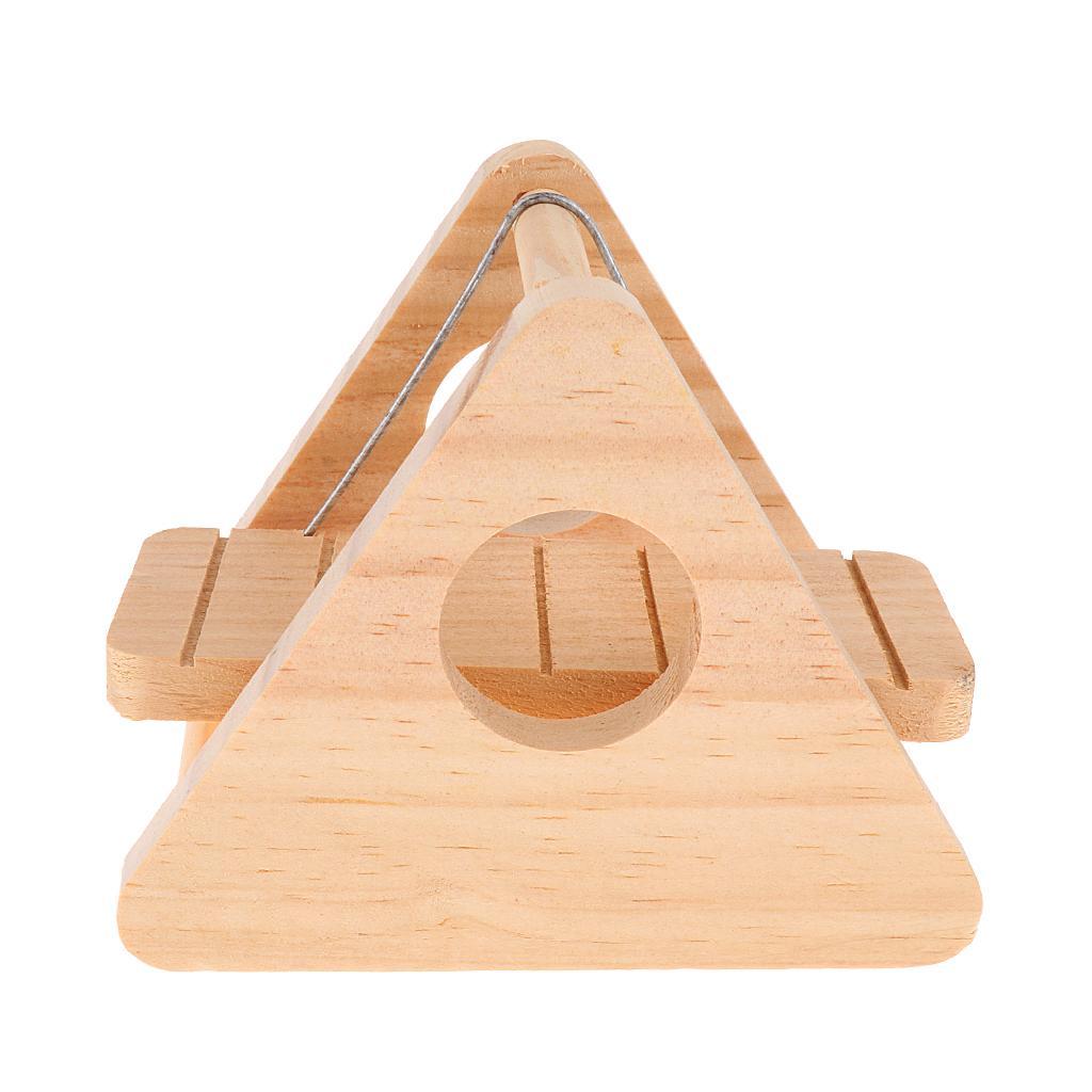 Wooden Triangle Swing Toys for Small Animal Hamster Mouse Rat Gerbil Sports