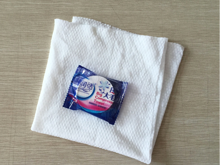 Khăn Du Lịch cotton dạng nén dùng 1 lần , Khăn Đa Năng Tự Nhiên Thấm Nước Tốt GD580-KtamN-xanh